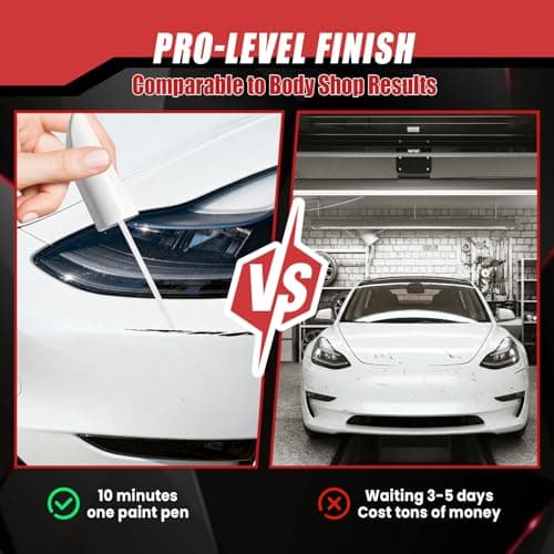 Touch Up Paint for Cars (Pearl White Multi-Coat PPSW), Compatible with Tesla Model Y/3/X/S, 0.4 fl oz Color Accurate 2-in-1 Car Paint Scratch Repair Pen, Easy to Use, Fast-Drying, Long-Lasting — view 5