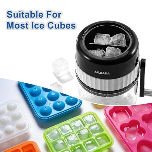 Alloada Hand Crank Snow Cone Machine for Quick Fluffy Shaved Ice Snowcones — view 4