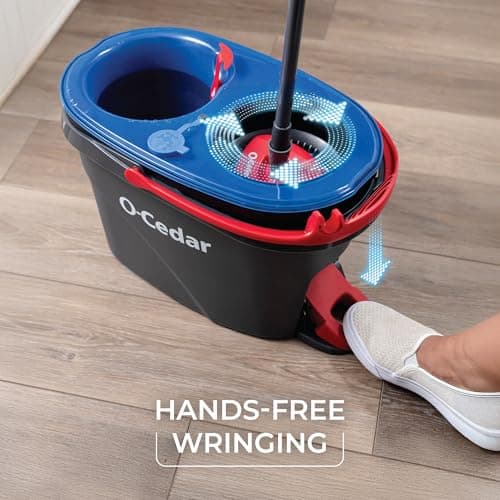 O-Cedar RinseClean Spin Mop & Bucket System | Clean with Clean Water | Removes 99% of Bacteria — view 3