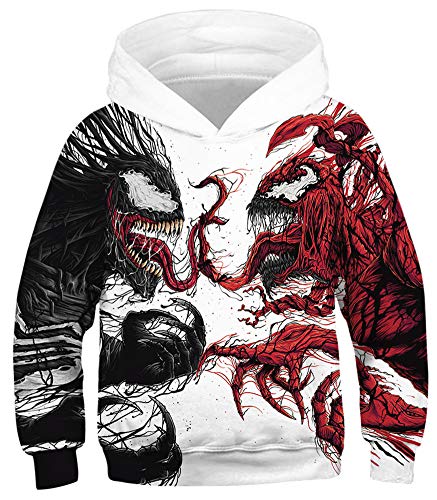 Imbry Boys Girls 3D Printed Hoodie for Kids Animal Hooded Pullover Sweatshirt (XL, RB Galaxy)