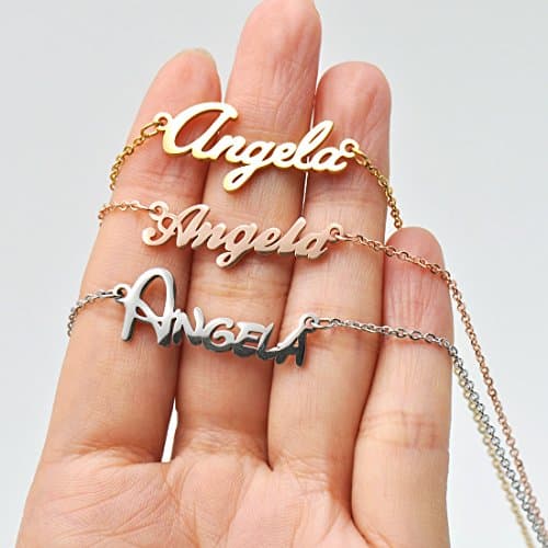 Customized Name Necklace Personalized Custom Made Serenity Necklace Initial Arrow Gift for Womens Girls — view 3