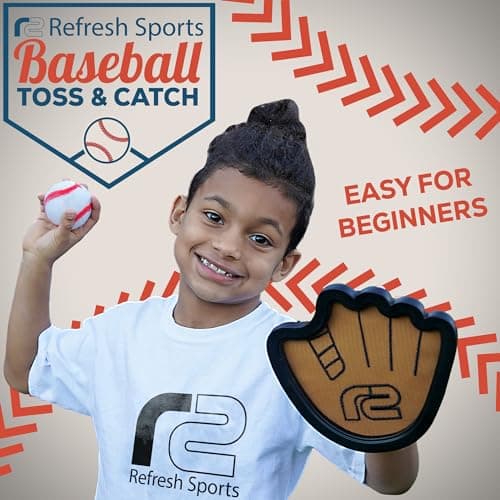 Baseball Toss and Catch Game - Outdoor Games & Yard Toys for Boys or Girls - 2 3 4 5 Year Old Boy Birthday Gifts - Toddler Boy Toys & Summer Outdoor Gift Ideas for 9 8 7 6 5 4 3 2 Year Old Kids Toys