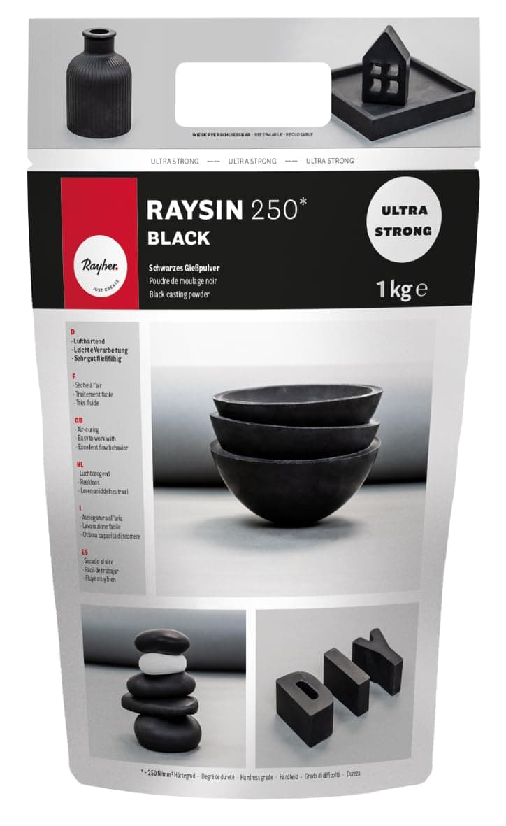 Rayher Polvo para moldear Raysin 200, blanco, 4 kg, seca al aire, sin olor, 34410102 — view 12