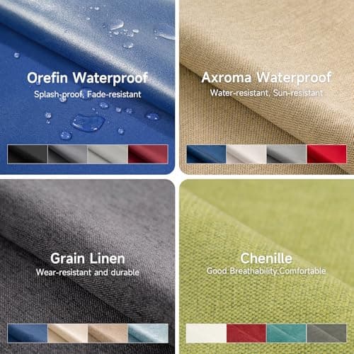 BayHomes Custom Size Bench Cushion for Indoor/Outdoor Patio Furniture/Window Seat Cushions.Premium 75D High-Resilience Foam.Waterproof (Custom Sizes/Colors/Non-Slip Method) — view 4