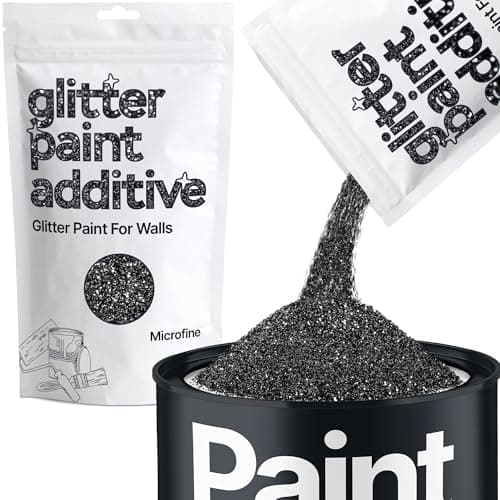 Hemway Glitter Paint Additive 100g Microfine Black Metallic Flakes