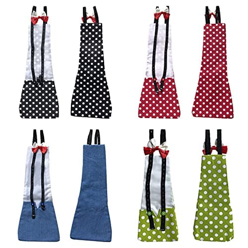 Chicken Duck Goose Diaper Washable Pet Bow Tie Diapers for Hens Roosters Poultry 1 Pack (M, Green) — view 2