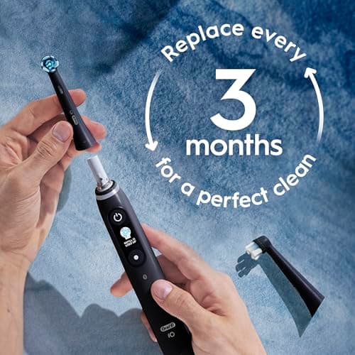 Oral-B iO Genuine Ultimate Clean Replacement Brush Heads, Black, 2ct Refills, 6 Month Supply, Compatible Exclusively with Oral-B iO Electric Toothbrushes, Not Compatible with any Other Series Including: Pro, Vitality, Smart, or Genius — view 4