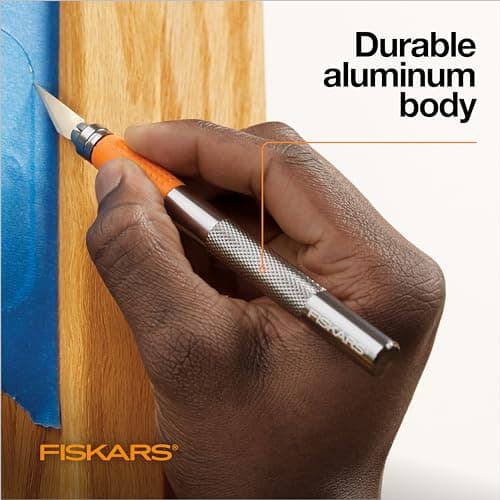 Fiskars SoftGrip Detail Craft Knife - 8" Exacto Knife for Crafting - Multi-Use Exacto Blade Included with Protective Cover — view 2