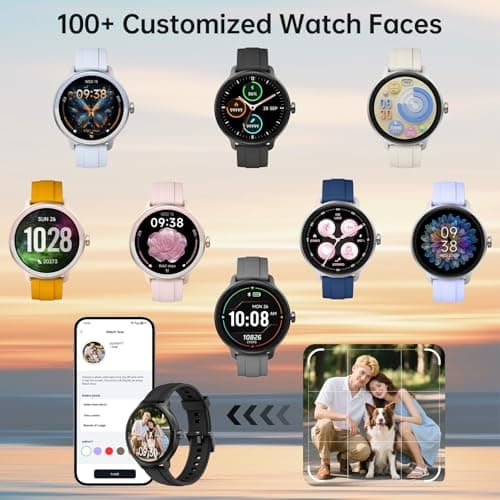 Smart Watch for Women Men(Answer/Make Calls), Fitness Tracker Built-in AI Voice, 1.27" HD Smartwatch with Heart Rate/Sleep/Step/SpO2 Monitor, 100+ Sports Modes, IP68 Waterproof Watch for Android iOS — view 6