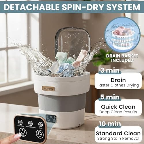 portable washing machine 15L small washer portable for underwear Delicate Cloths and light laundry Idel for Apartment Dorms Hotel and Camping — view 5