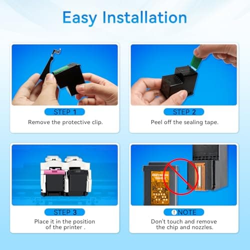 Chromojet 67XL Ink Cartridges Black/Color Combo Pack Compatible for HP Ink 67 67XL Printer Ink 67 Fit for DeskJet 4155e 2855e 2755e 2700 2700e 2800e 4100 Envy 6055e 6455e 6000 6400 Printer — view 5