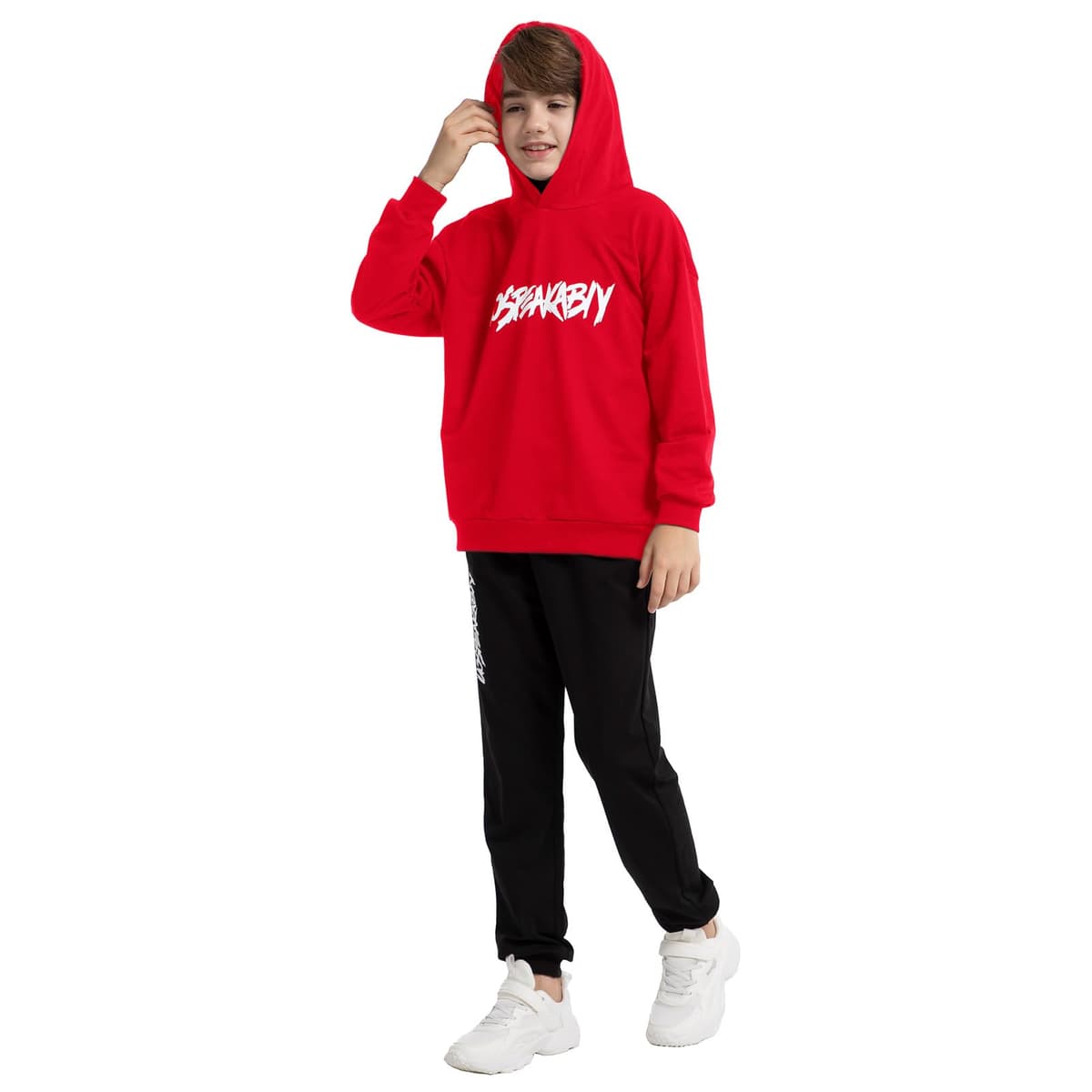 amropi Chándal Niños 2 Piezas Set Sudadera con Capucha y Pantalones Deportivo Jogging Conjunto Ropa 2-15 años — view 4
