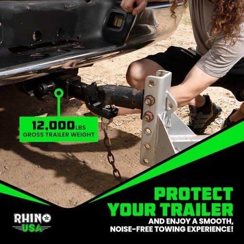 Rhino USA 2” Trailer Hitch Pin – Patented 5/8" Locking Receiver Pin for Class III/IV Hitches – Weatherproof, Anti-Theft, Debris-Protected – Tow Truck Ready – Black 1PK — view 6