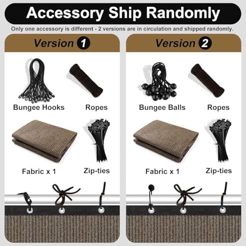 Artpuch 90% Sun Shade Cloth, 10 x 10 FT Pergola Shade Cover Canopy with Grommets, Sun Screen Fabric Tarp for Patio, Outdoor, Garden, Backyard, Mocha