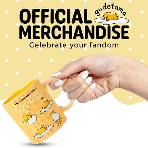 Silver Buffalo Sanrio The Many Emotions of Gudetama Lazy Egg Ceramic Mug, 20 Ounces — view 3