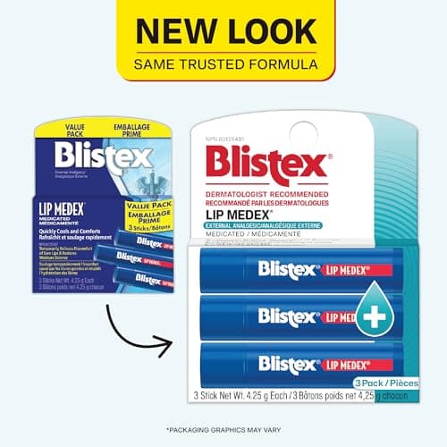 Blistex Lip Medex Stick Value Pack 3 count