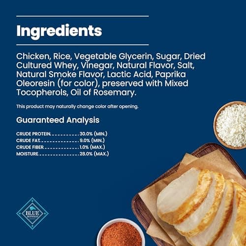 Blue Buffalo Nudges Chicken Jerky Bites Natural Dog Treats, Tender & Meaty Dog Snacks, Healthy Reward or Training Treat, Made in the USA with Real Chicken, No Artificial Preservatives, 16 oz. — view 6