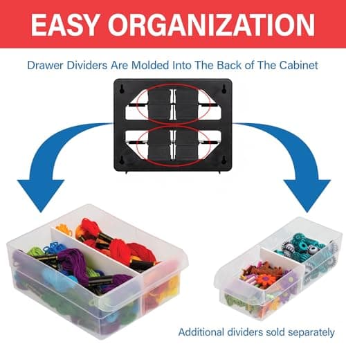 Akro-Mils 16-Drawer Plastic Drawer Storage Cabinet for Garage Organization, Beads, Makeup Organizer, Building Bricks Storage, Teacher Toolbox, 10-1/2" W x 6-1/2" D x 8-1/2" H, 10116 Black — view 4