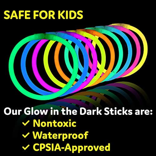 PartySticks Glow Sticks Party Supplies 100pk - 8 Inch Glow in the Dark Light Up Sticks Party Favors, Glow Party Decorations, Neon Party Glow Necklaces and Glow Bracelets with Connectors — view 5
