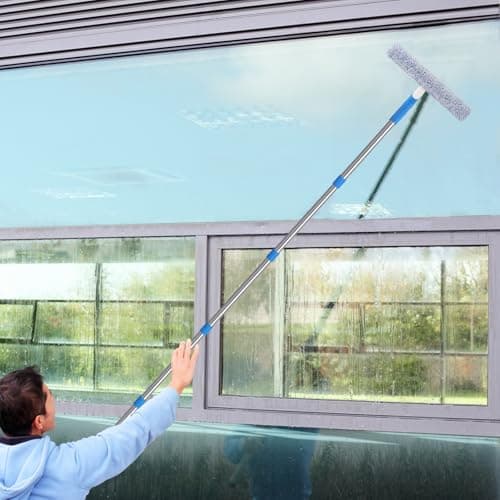 Mitclear 10 Feet Professional Squeegee Window Cleaner Tool with Extension Pole, Car Windshield Cleaning Kit with Long Handle, Window Washing Equipment for Indoor Outdoor Windows & Car Glass — view 4