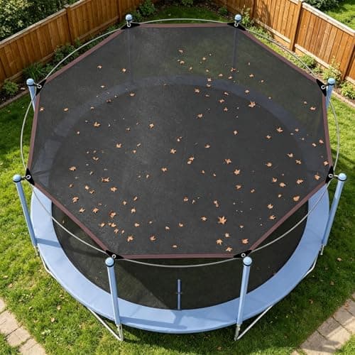Trampoline Shade Cover, Waterproof Uv Trampoline Top Cover, Sunshade Tent Top Covers, 8 Straight Poles Round Trampolines Sun Protection, Outdoor Sunshade Accessories for 10ft 12ft 14ft — view 2