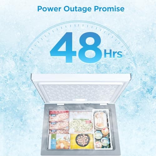 Midea MERC07C4BAWW Chest Freezer, 7.0 Cubic Feet Freezer With Removable Basket, Interior LED Light, Adjustable Temperature, For Kitchen Apartment Office, White — view 3