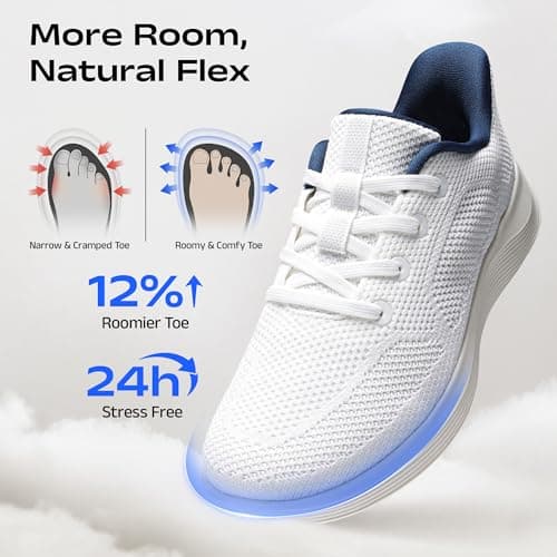 Bruno Marc Men's Slip on Walking Shoes Lightweight Breathable Comfortable Casual Sneakers,Size 11,White,SBWA26002M — view 4