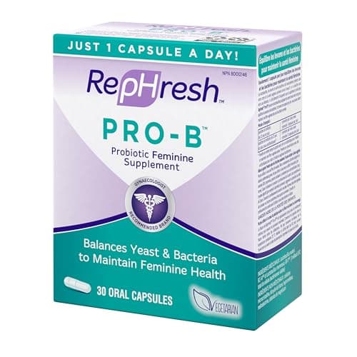 RepHresh Pro-B Probiotic Feminine Supplement, Balances Yeast and Bacteria, Womens Probiotic, Restore Healthy, Vaginal Flora with L. rhamnosus GR-1 & RC-14, 30 Oral Capsules — view 5