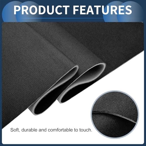 INFINAUTO Headliner Fabric 96" l x 60" W for Car Truck RV SUV Automotive Interior Trim DIY Roof Repair Replacement Foam Backing Breathable Mesh Fabric Black — view 5