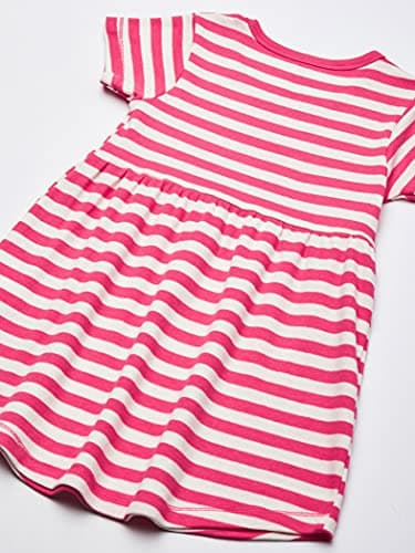 Touched by Nature Girls, Toddler, Baby and Womens Organic Cotton Short-Sleeve and Long-Sleeve Dresses, Baby Toddler Strawberries Short Sleeve, 18-24 Months