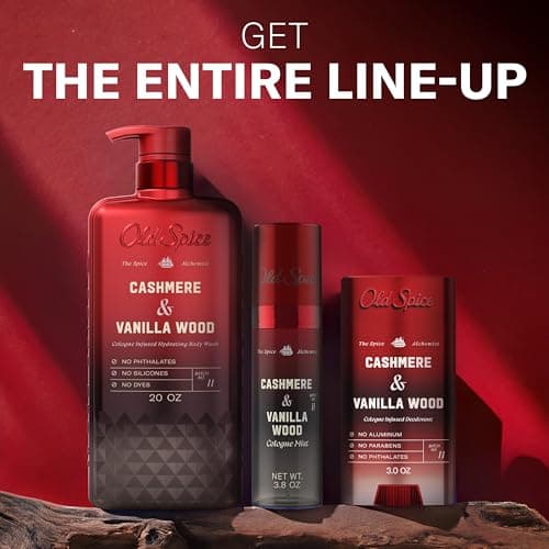 Old Spice Aluminum Free Deodorant for Men, The Spice Alchemist Collection, 24/7 Cologne Infused Scent, No Trade Off Formula, Free of Parabens & Phthalates, Cashmere + Vanilla Wood Scent, 3.0 oz — view 11