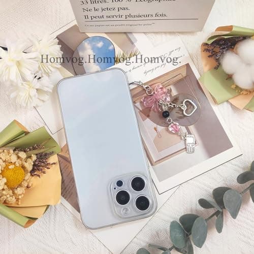 cioatu 1-4PCS Cute Phone Charms Aesthetic Y2K Cell Phone Charms Strap Strawberry Butterfly Star PhoneCharm Y2K Accessories for Bag Keychain Airpods Camera Pendants Decor (2 Bows) — view 5