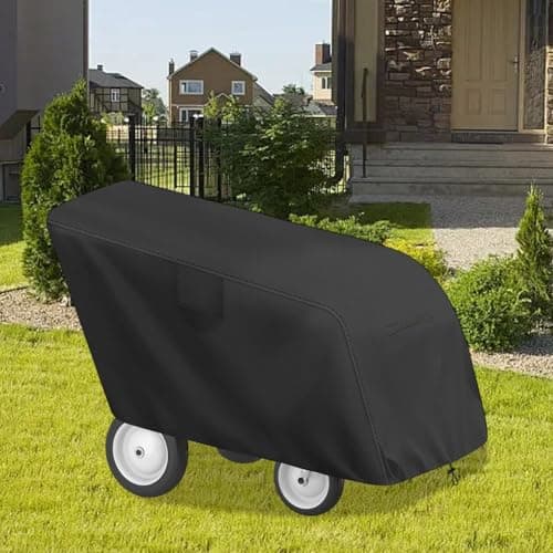 Floweringbeter Heavy Duty Waterproof Tarp Cover for 6 Passenger Outdoor Buggy, Made from 210D Oxford Cloth with Secure Zipper and Bottom Drawstring Lock — view 3