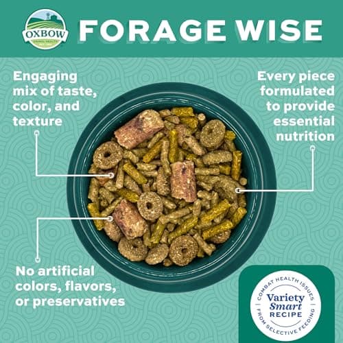Oxbow Forage Wise Adult Rabbit Food, Engaging Variety Diet with Complete Nutrition in Every Piece, Timothy Hay Based Rabbit Food with Variety, 4 lb Bag — view 3