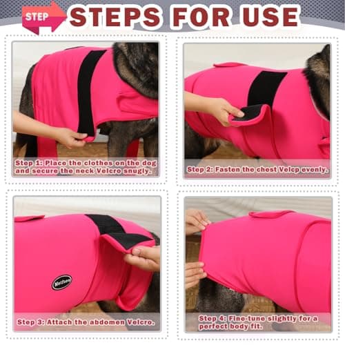 Meifsou Dog Anxiety Vest, Skin-Friendly Thunder Jacket for Dogs, Dog Calming Shirt for Thunder, Fireworks, Vet Visits and Separation - Keep Pet Calm Without Medicine, Fit for Small Medium Large Dogs — view 3