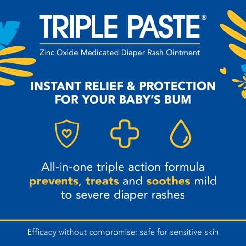 Triple Paste Diaper Rash Cream, Hypoallergenic Medicated Ointment for Babies, 2 oz, Multi, (SU-001) (Packaging May Vary) — view 2