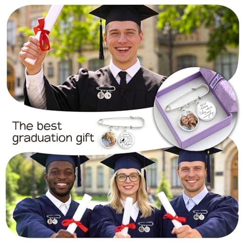 Custom Memorial Graduation Tassel Photo Charm with DIY Pin Brooch Memory Tassel Picture Grad Cap Decoration Personalized 2026 Grad Gift for Gown Ceremony Bouquet — view 5