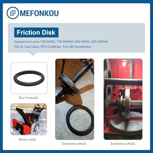 MEFONKOU Friction Wheel 935-04054 for Cub Cadet, MTD Craftman, Troy Bilt Snowblower with Snow Throwers 735-04054 935-04054A Friction Disk — view 3
