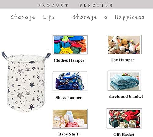 KUNRO Large Sized Storage Basket Waterproof Coating Organizer Bin Laundry Hamper for Nursery Clothes Toys — view 3