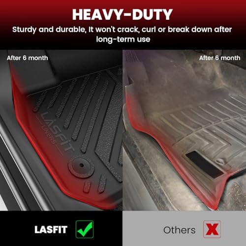 LASFIT Floor Mats & Cargo Liner for Mazda 3 2019-2026(Only fit Sedan AWD & FWD),Dual Anti-Slip & Deep Dish Custom All Weather TPE Waterproof Car Mat & Trunk Mats for Mazda 3 2019-2026 Accessories — view 4