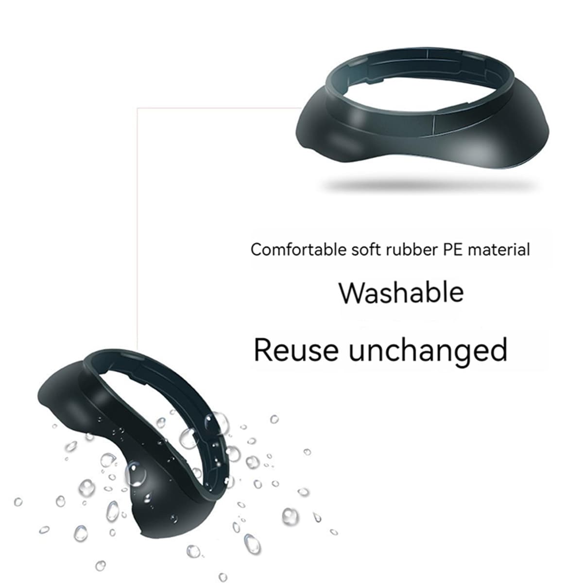 NUHFUFA 1 Juego de Gafas Espaciador Compatible con Quest 3, VR Lente Protectora Marcos LDPE Anti-arañazos Anillo con Caja de Almacenamiento de Protección VR Quest 3 Gafas Auriculares Accesorios — view 5
