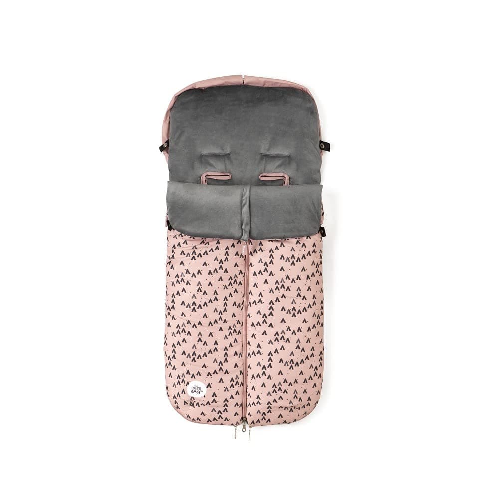 Saco Silla Paseo Universal, Saco Invierno Silla Paseo Universal, Desmontable con Cremallera, Cabezal Ajustable,Impermeable y Transpirable, fácil de Limpiar, Unisex (Montain Rosa) — view 4