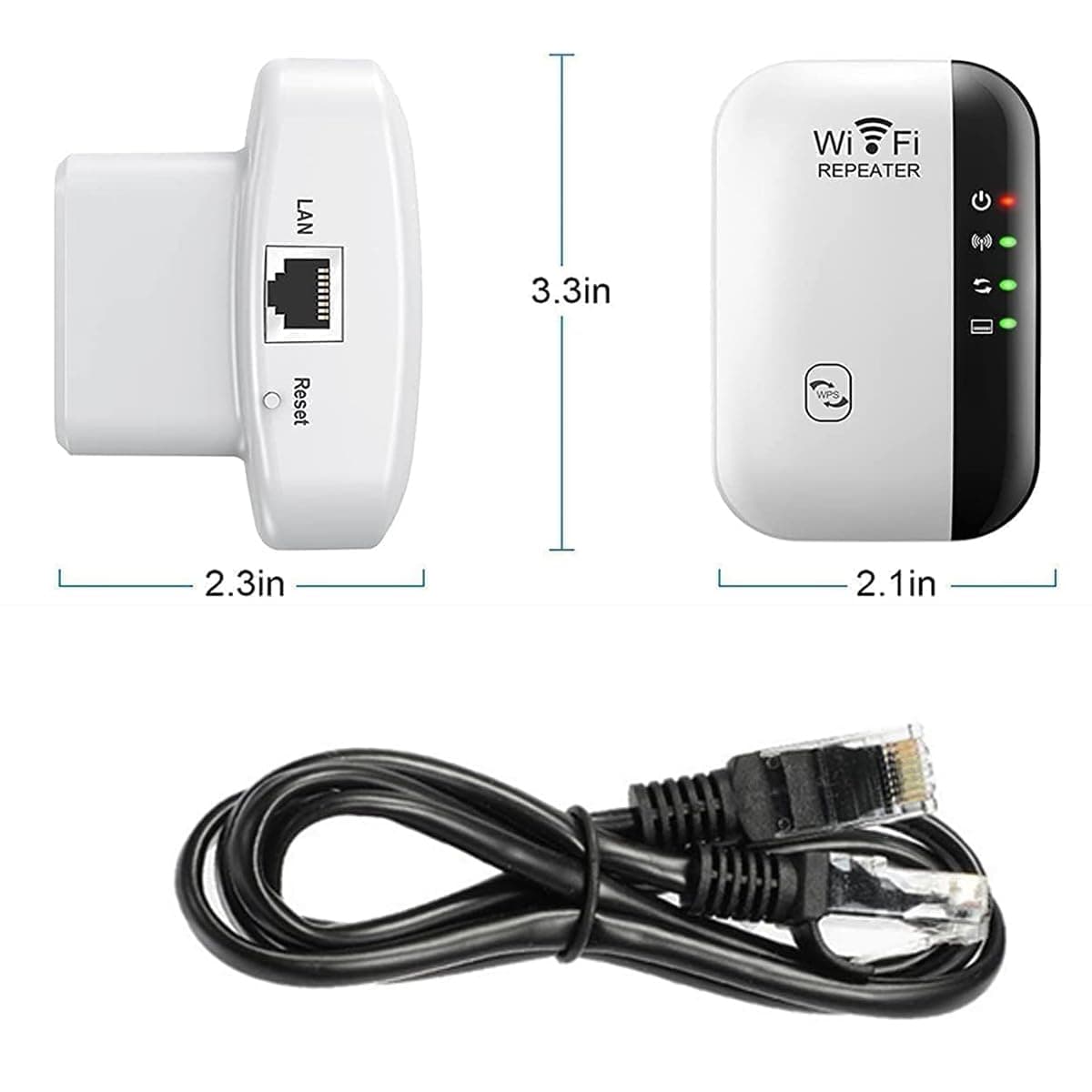 2026 Latest WiFi Extender-Booster-Repeater – 4200 Sq.ft, 45+ Devices, Gigabit Ethernet Port, One-Click Setup, Home Signal Amplifier, UK Plug — view 3