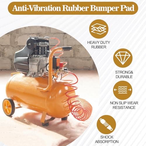 VYF Heavy Duty Anti-Vibration Rubber Feet 0.75 x 1.5 Inches Fits Air Compressors, Generators, Pressure Washers for Coleman Powermate, Sanborn and More, 4-Pack — view 4