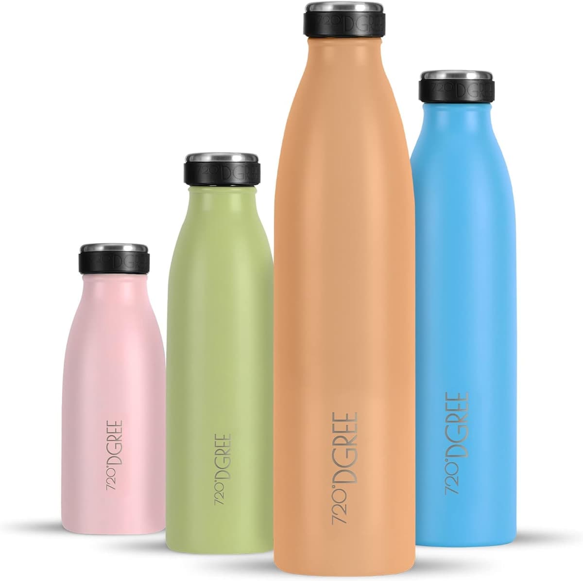 720°DGREE Botella Agua Acero Inoxidable “milkyBottle“ – 1litro - Sin BPA Free, Antigoteo y Prueba de Fugas - Frasco térmico, Cantimplora Aislada - Bebida con Gas, Deporte, Escuela, Gimnasio Exteriore — view 18