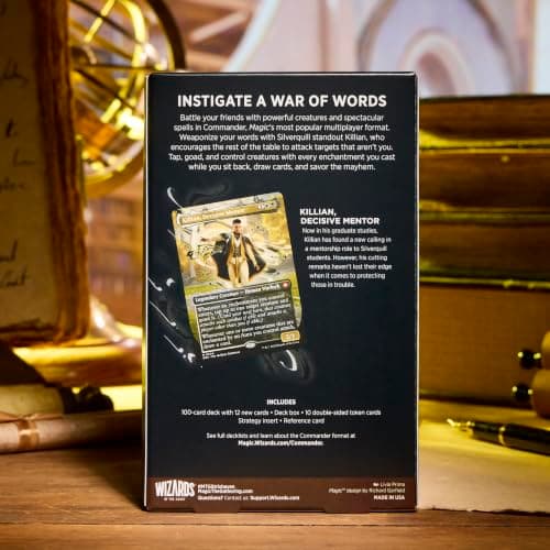 Magic: The Gathering Secrets of Strixhaven Commander Deck - Silverquill Influence (100-Card Deck, Deck Box + Accessories) — view 6