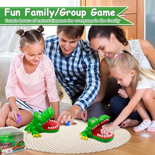 iShyan Crocodile Teeth Game for Kids Ages 4+, Alligator Tooth Game Push Teeth Down Toy, Funny Chomping Mouth Bite Surprise Games, No Batteries Travel Family Party Toy for Boys Girls — view 7