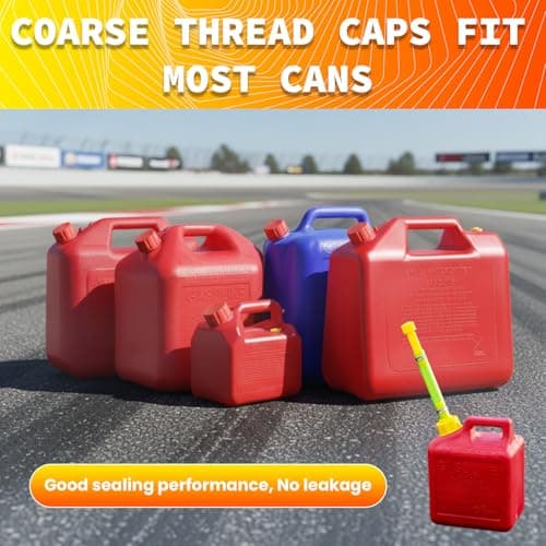 4 PCS Universal Gas Can Cap Replacement - Coarse Thread Fuel Tank Lid Fits 1/2/5/10+ Gallon Gas Cans, Compatible with Midwest, Briggs & Stratton, Scepter & Most Plastic/Metal Jerry Cans — view 4