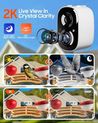 Bird Feeder with Camera, Smart Bird Feeder with Cam Solar Powered, 2K HD Video, AI Bird Species Identification, Instant Arrival Alerts, IP66 Waterproof, Gift for Bird Lover (Dark Green, with Stand) — view 3