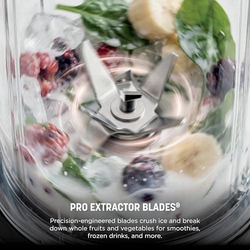 Ninja Nutri-Blender Pro with Auto-iQ | For Smoothies, Shakes, Frozen Drinks, Salsa, Dips | (2) 24-oz. To-Go Cups & Spout Lids | 1100-Peak-Watt | Silver | BN401 — view 4
